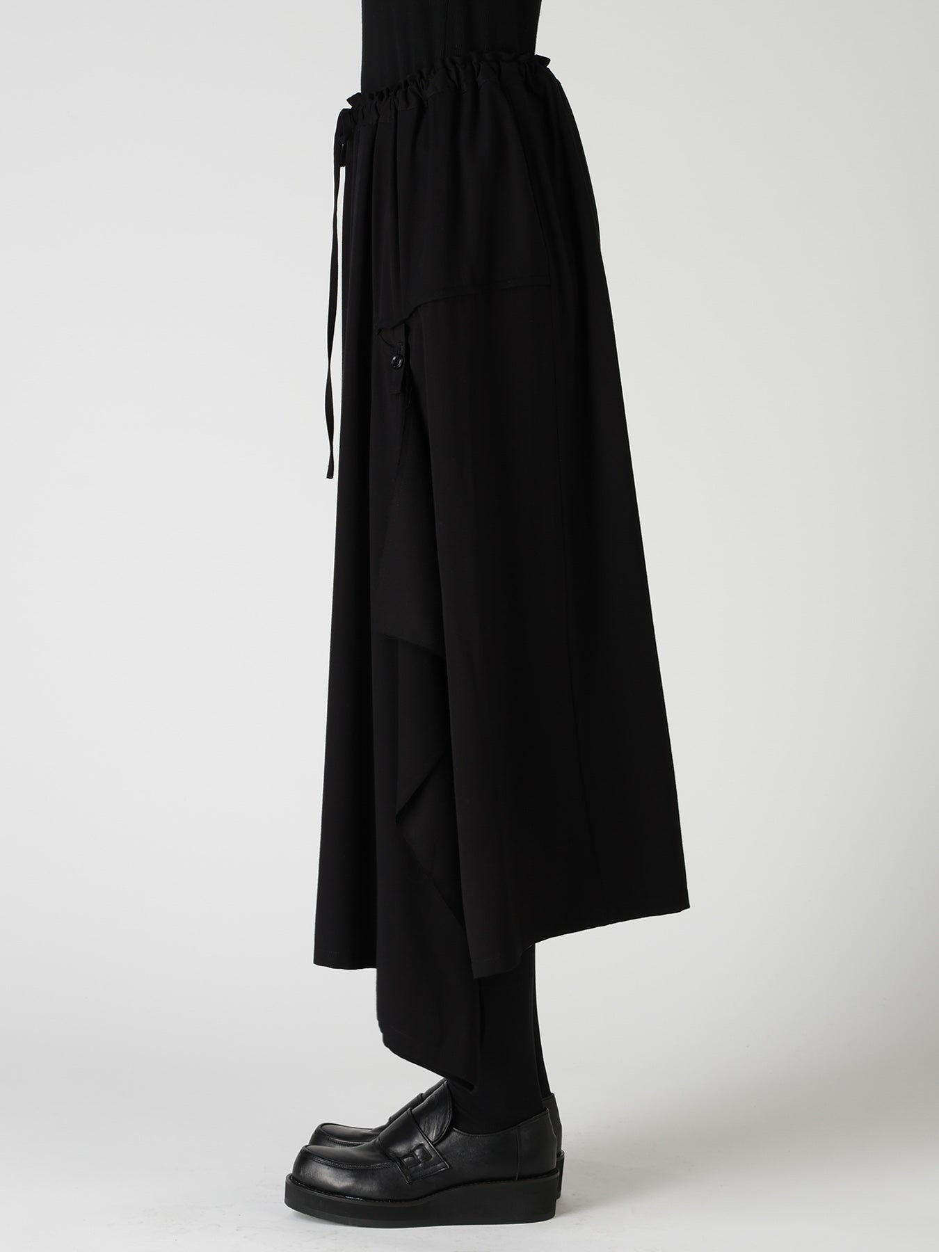VISCOSE/TRIACETATE BLEND DETACHED PANEL SKIRT – THE SHOP YOHJI