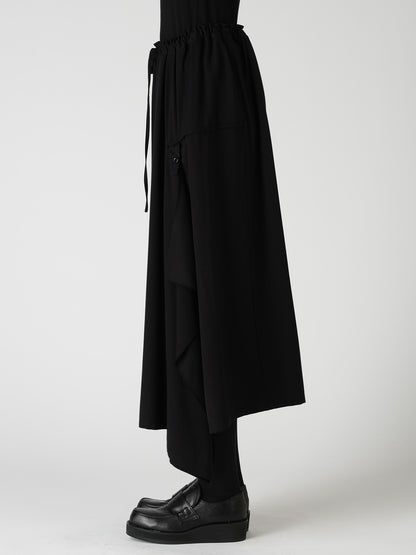 VISCOSE/TRIACETATE BLEND DETACHED PANEL SKIRT