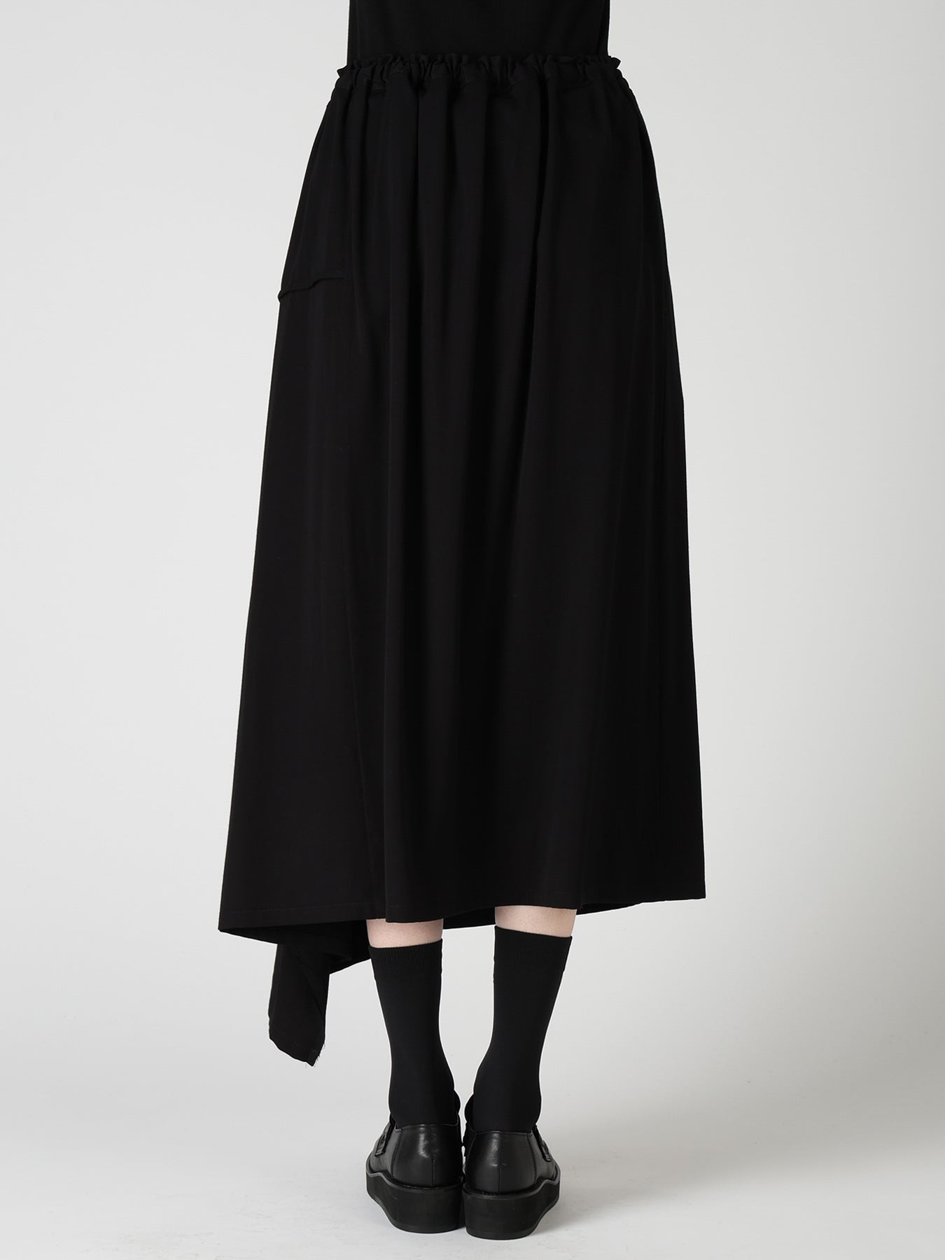 VISCOSE/TRIACETATE BLEND DETACHED PANEL SKIRT