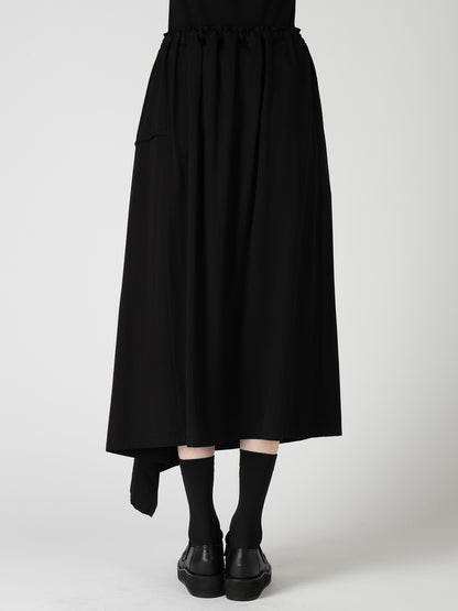 VISCOSE/TRIACETATE BLEND DETACHED PANEL SKIRT