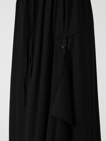 VISCOSE/TRIACETATE BLEND DETACHED PANEL SKIRT