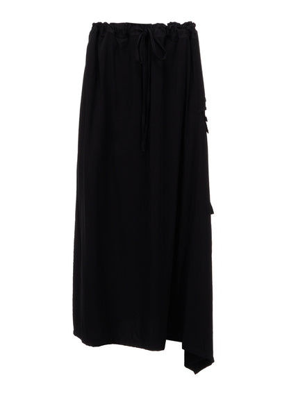 VISCOSE/TRIACETATE BLEND DETACHED PANEL SKIRT