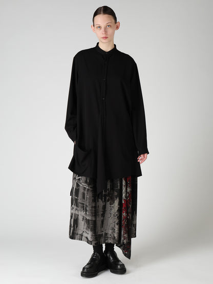 CUPRO DISTORTED FLOWER DETACHED PANEL SKIRT