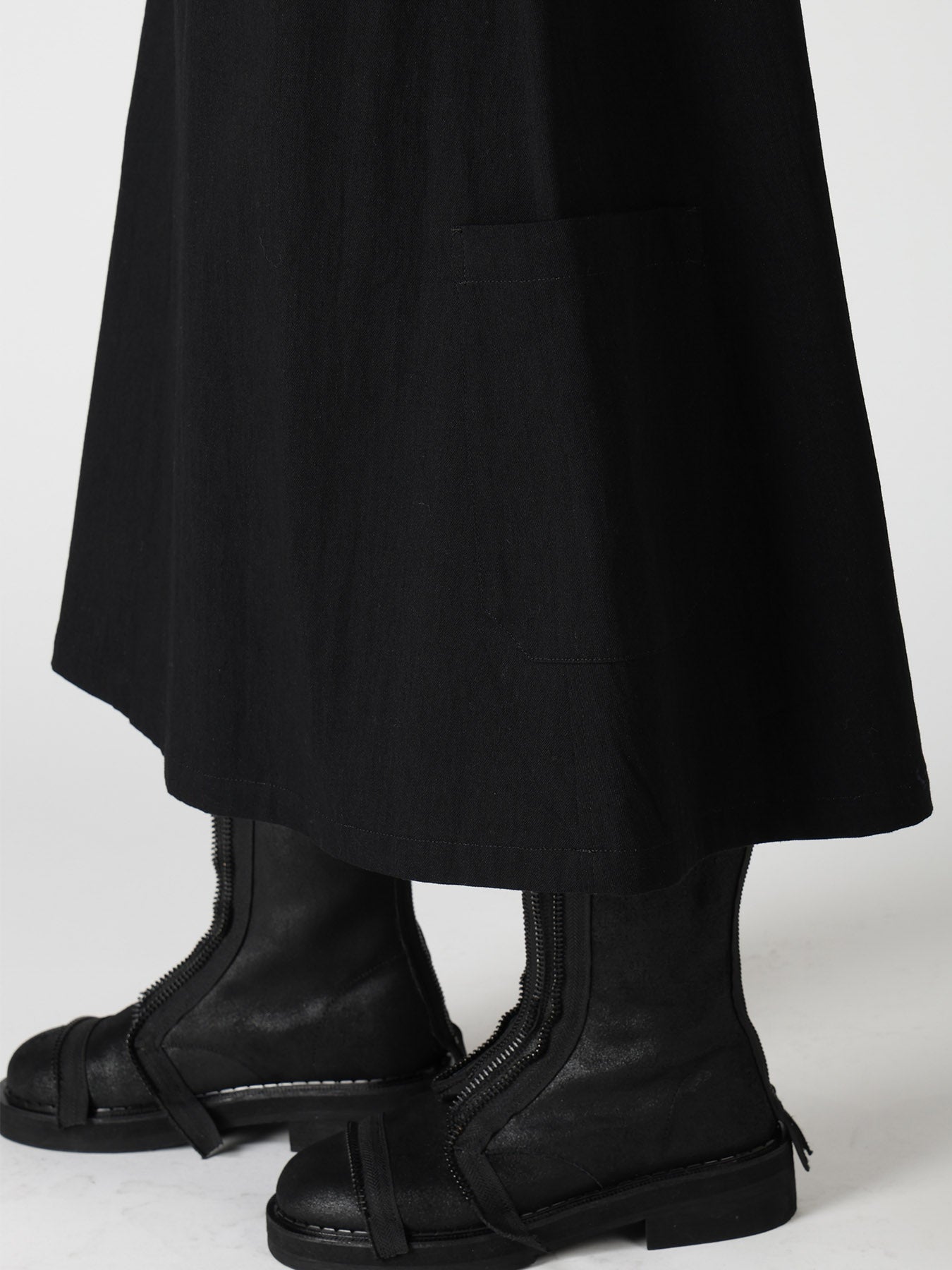 8OZ DENIM WASH BELTED SKIRT
