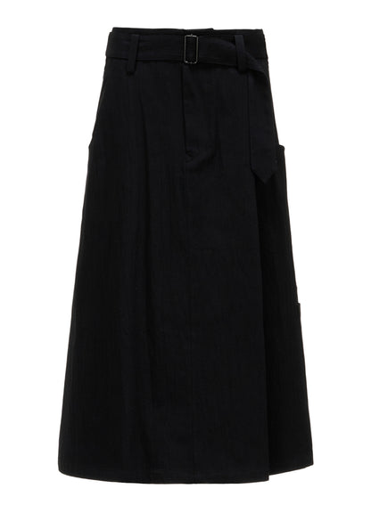 8OZ DENIM WASH BELTED SKIRT