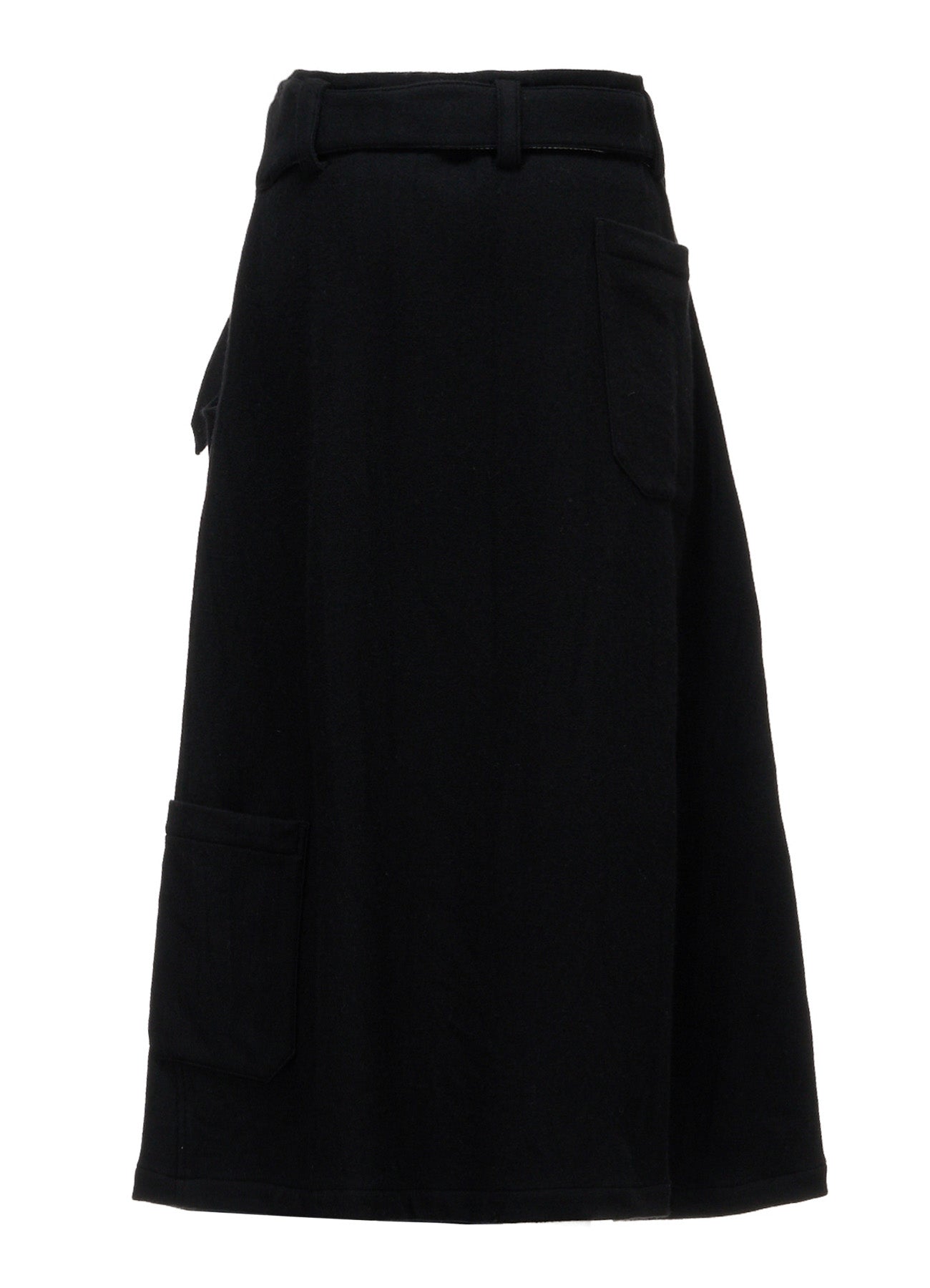 TWILL FLANNEL BELTED SKIRT – THE SHOP YOHJI YAMAMOTO