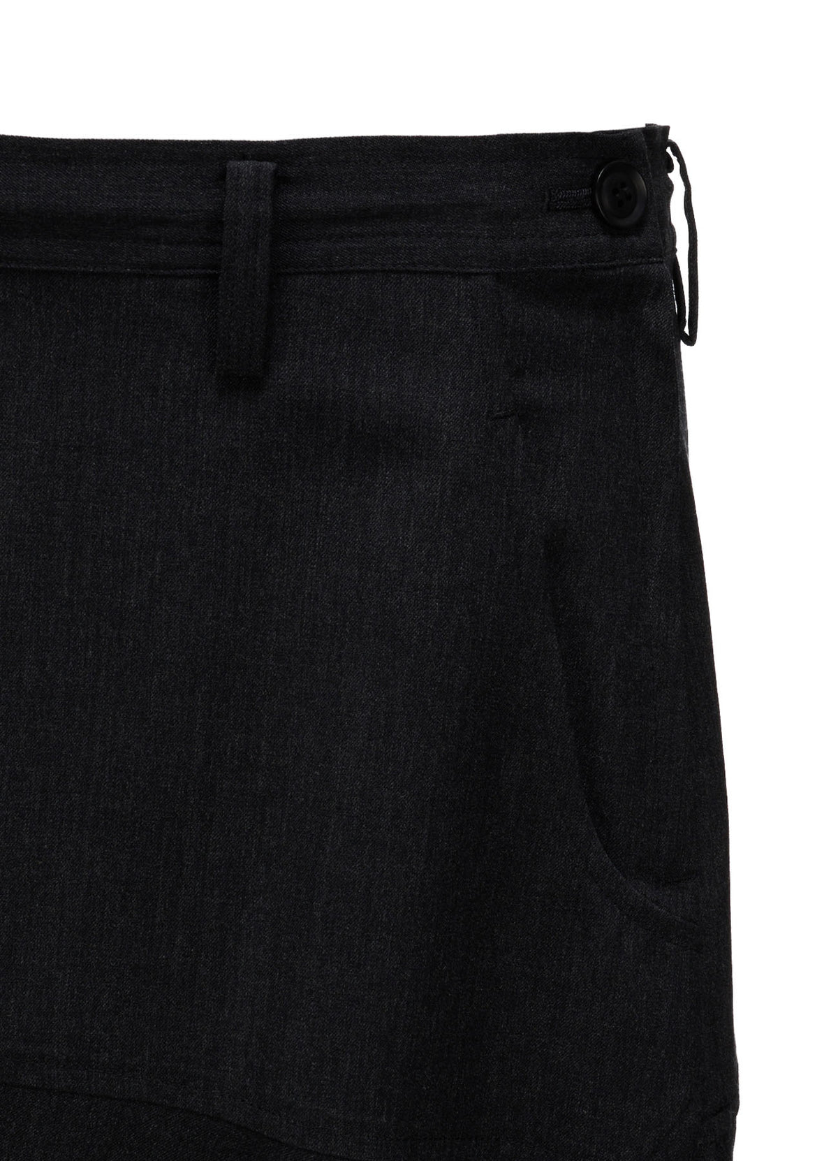 WOOL GABARDINE PANEL FLARE SKIRT