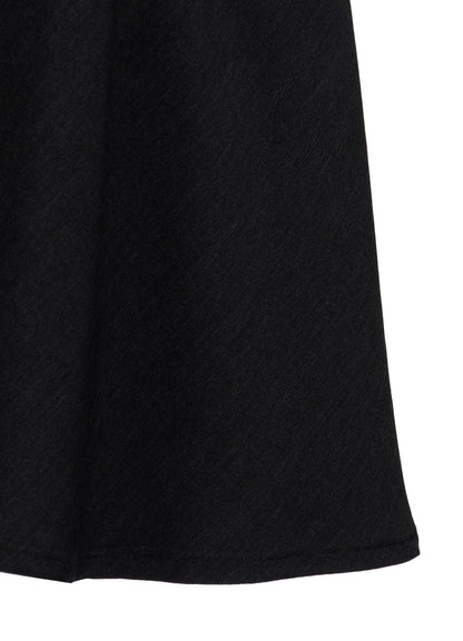 WOOL GABARDINE PANEL FLARE SKIRT