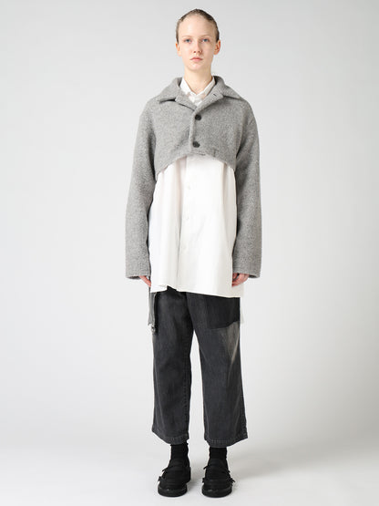 WOOL BLEND PILE SHORT JACKET