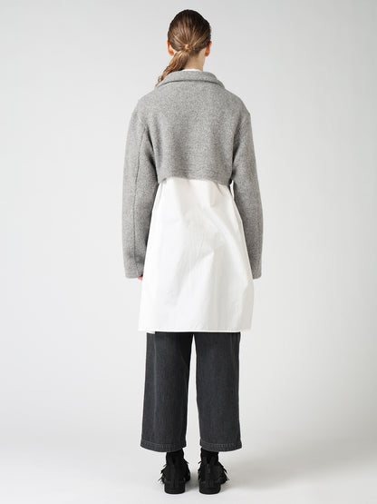 WOOL BLEND PILE SHORT JACKET