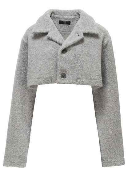 WOOL BLEND PILE SHORT JACKET