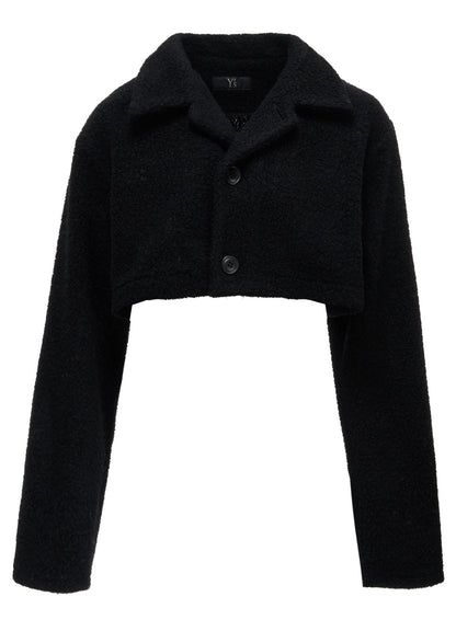 WOOL BLEND PILE SHORT JACKET
