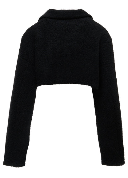 WOOL BLEND PILE SHORT JACKET