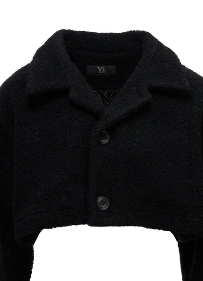 WOOL BLEND PILE SHORT JACKET