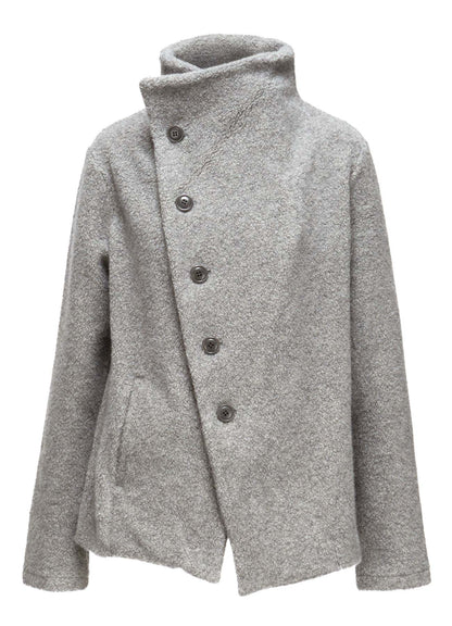 WOOL BLEND PILE 5-BUTTON JACKET