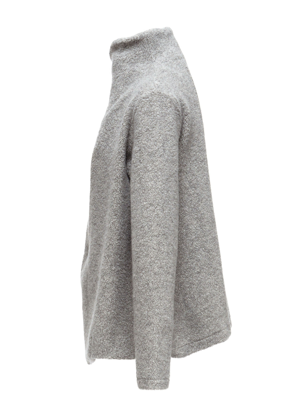 WOOL BLEND PILE 5-BUTTON JACKET