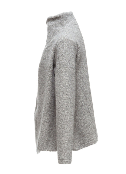 WOOL BLEND PILE 5-BUTTON JACKET