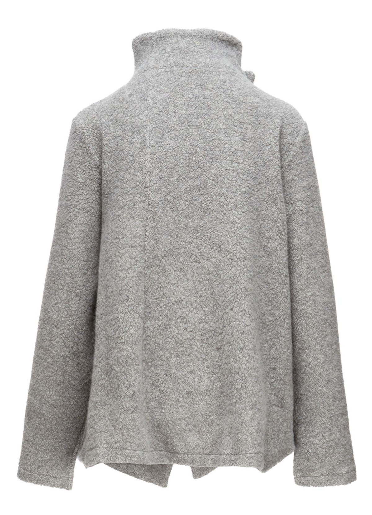 WOOL BLEND PILE 5-BUTTON JACKET