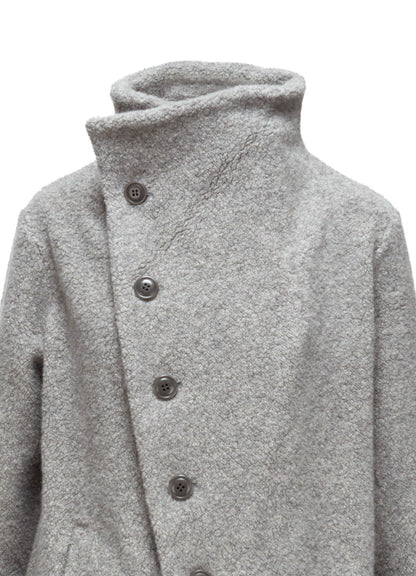 WOOL BLEND PILE 5-BUTTON JACKET
