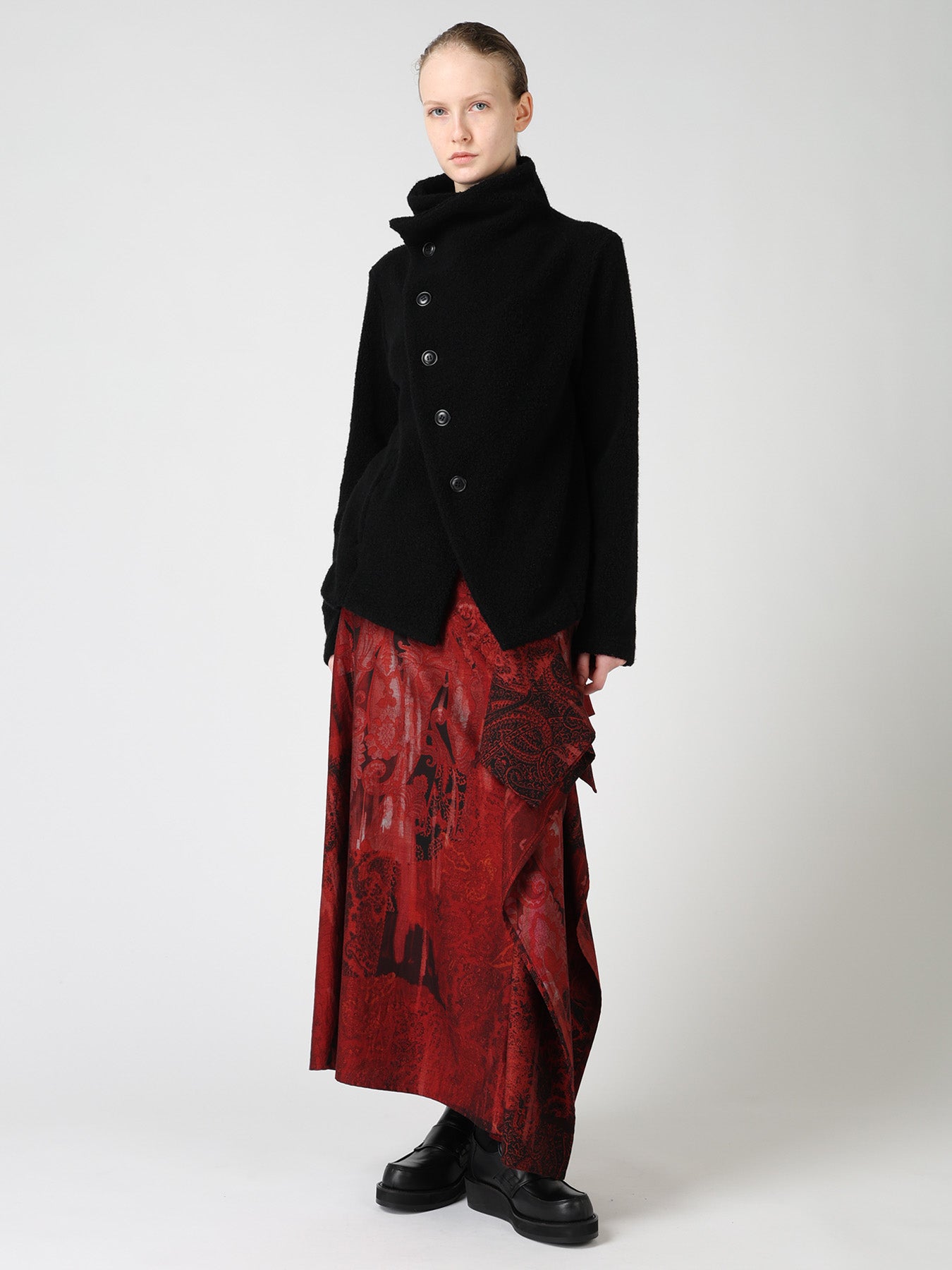 WOOL BLEND PILE 5-BUTTON JACKET – THE SHOP YOHJI YAMAMOTO
