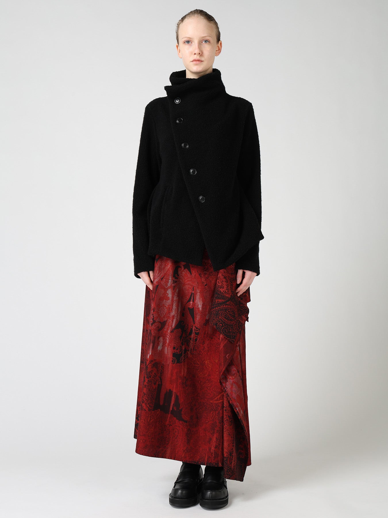 WOOL BLEND PILE 5-BUTTON JACKET – THE SHOP YOHJI YAMAMOTO