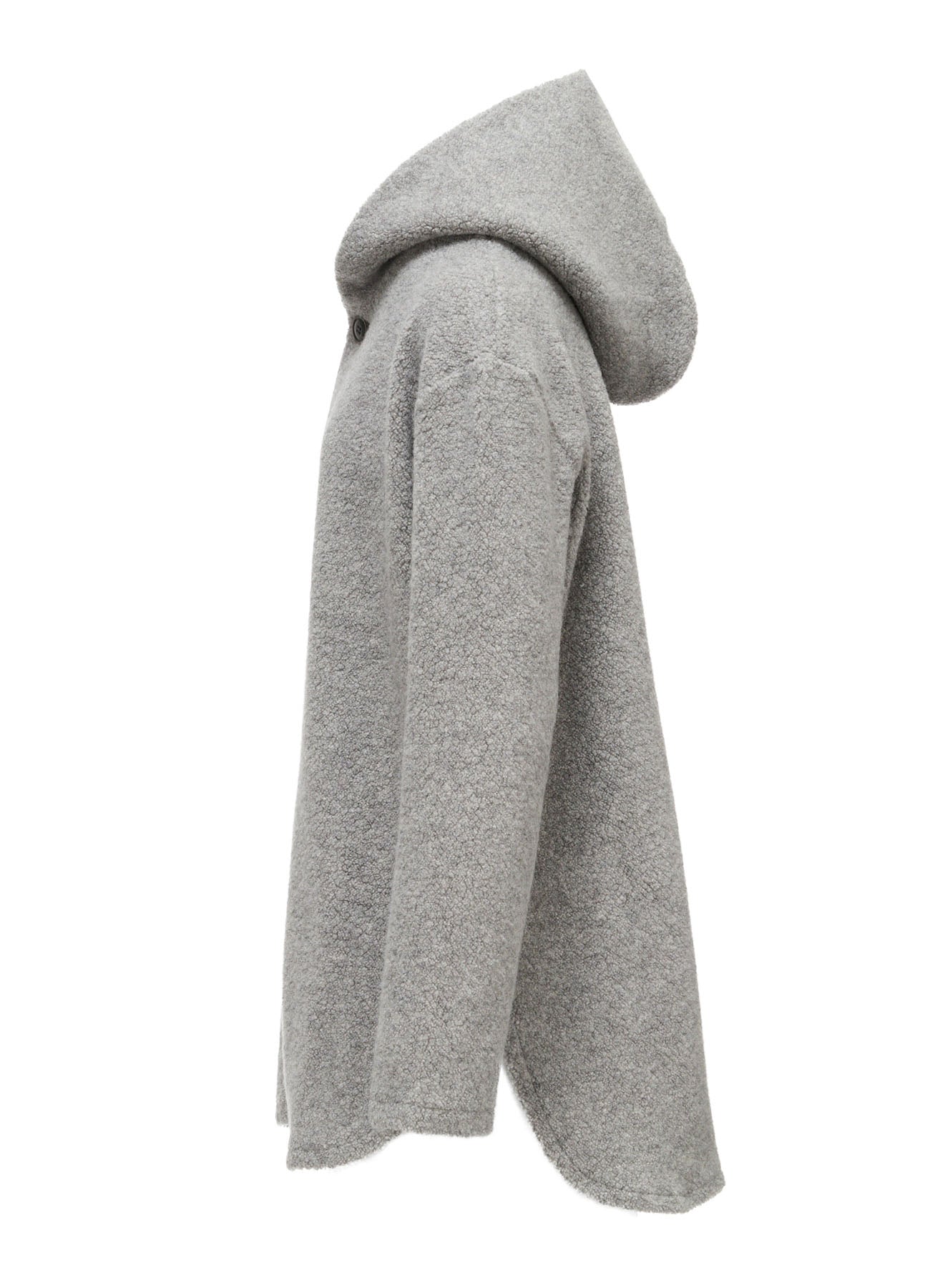 WOOL BLEND PILE BUTTON-UP HOODIE – THE SHOP YOHJI YAMAMOTO