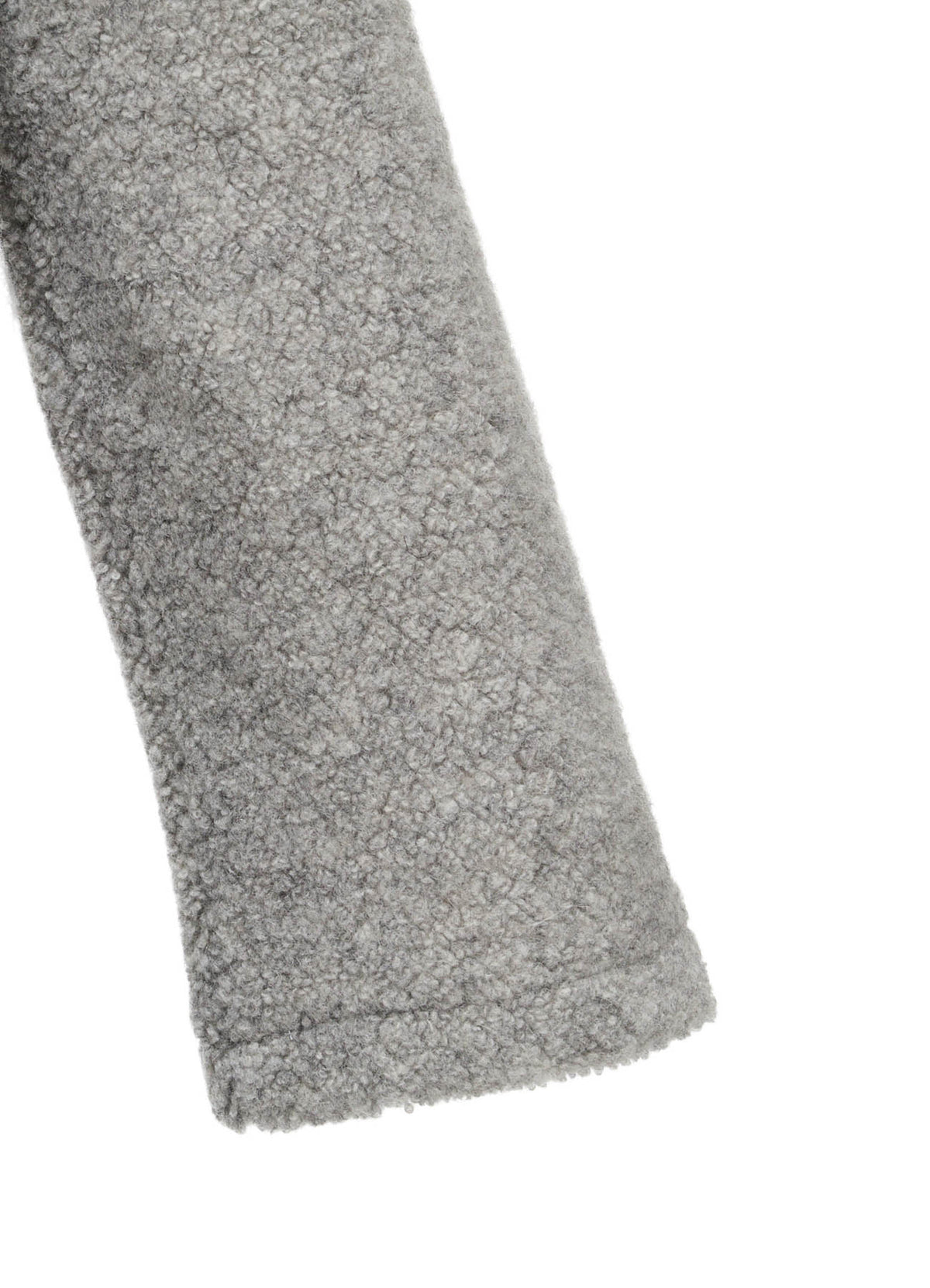 WOOL BLEND PILE BUTTON-UP HOODIE