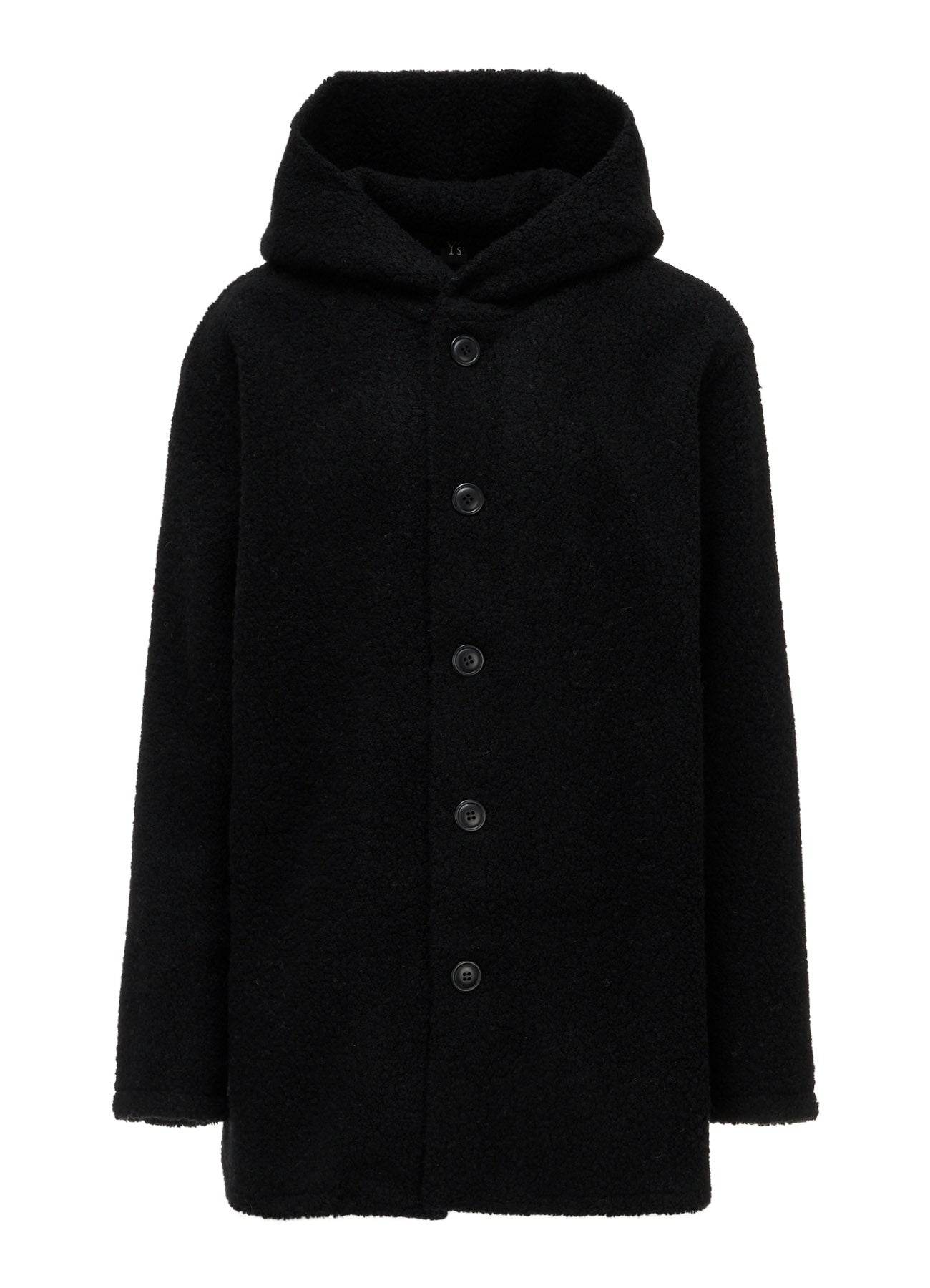 WOOL BLEND PILE BUTTON-UP HOODIE – THE SHOP YOHJI YAMAMOTO