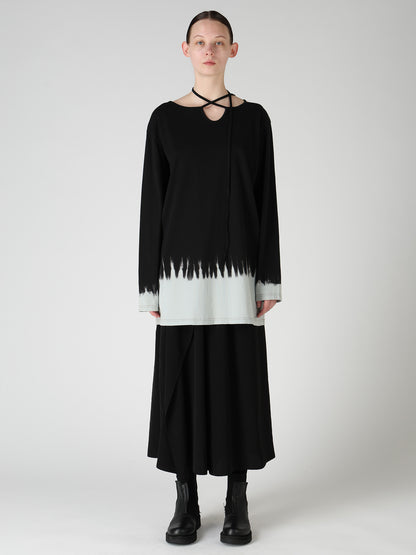 DISCHARGE DYED LONG SLEEVE T-SHIRT