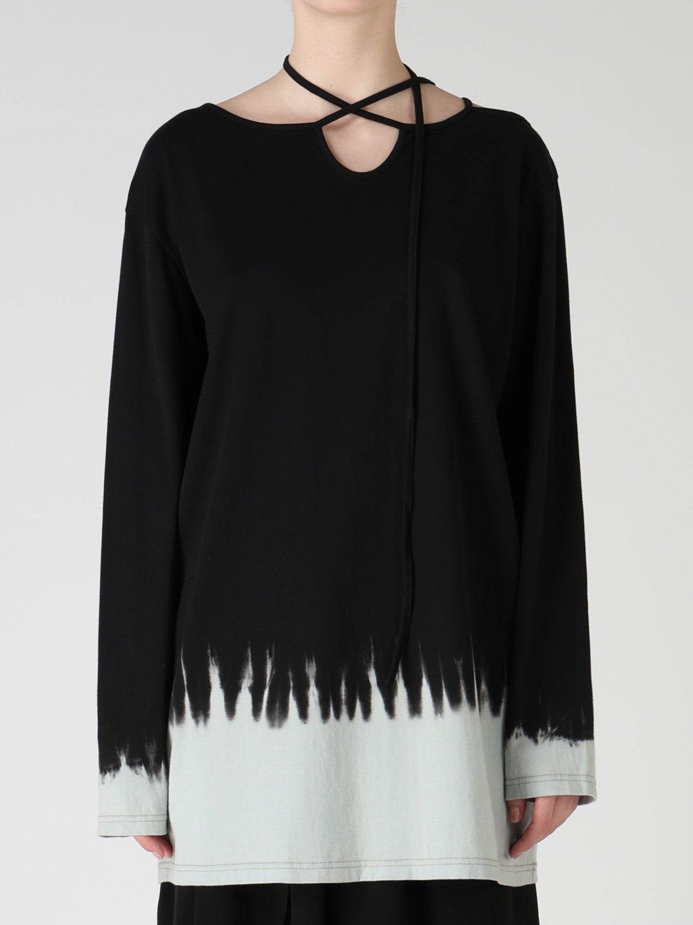 DISCHARGE DYED LONG SLEEVE T-SHIRT