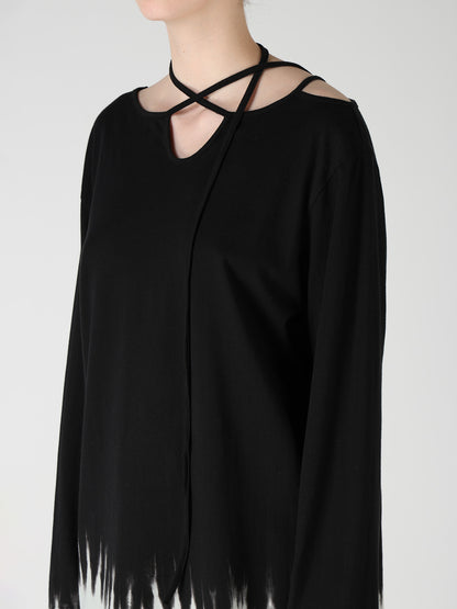 DISCHARGE DYED LONG SLEEVE T-SHIRT