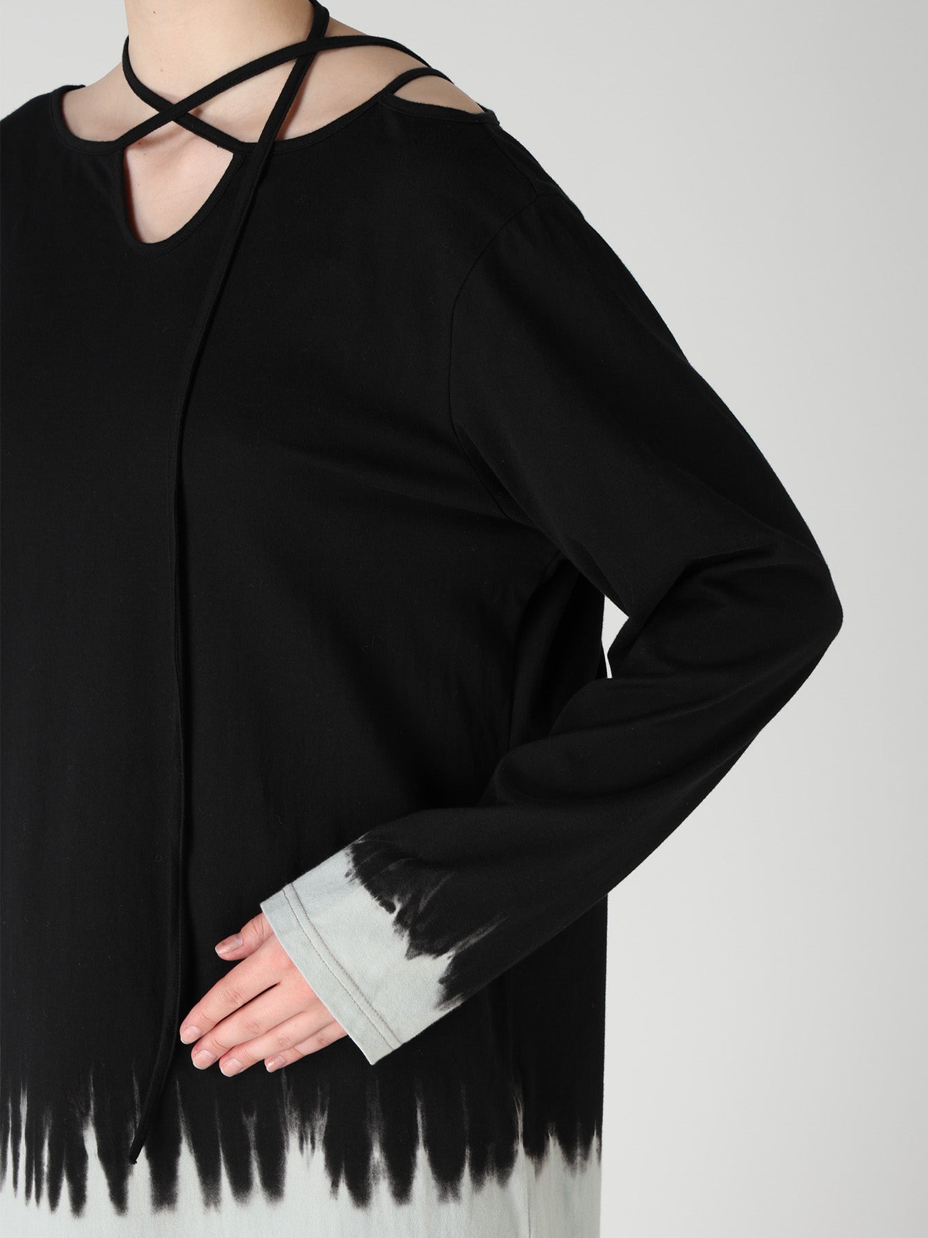 DISCHARGE DYED LONG SLEEVE T-SHIRT