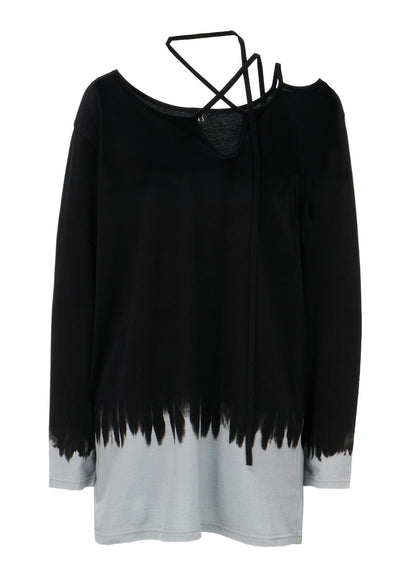DISCHARGE DYED LONG SLEEVE T-SHIRT