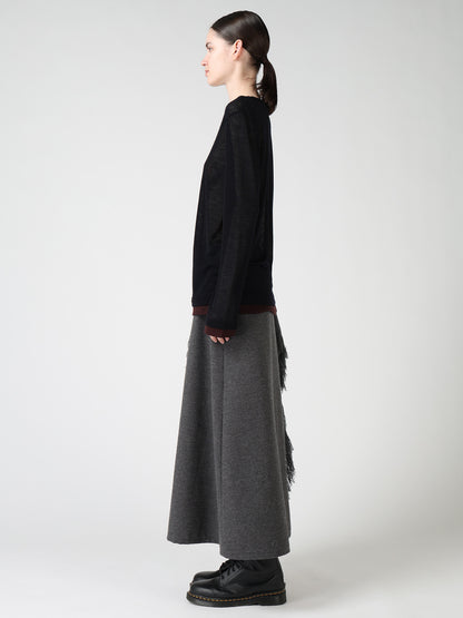 GAUZE RIB ROUND NECK T-SHIRT