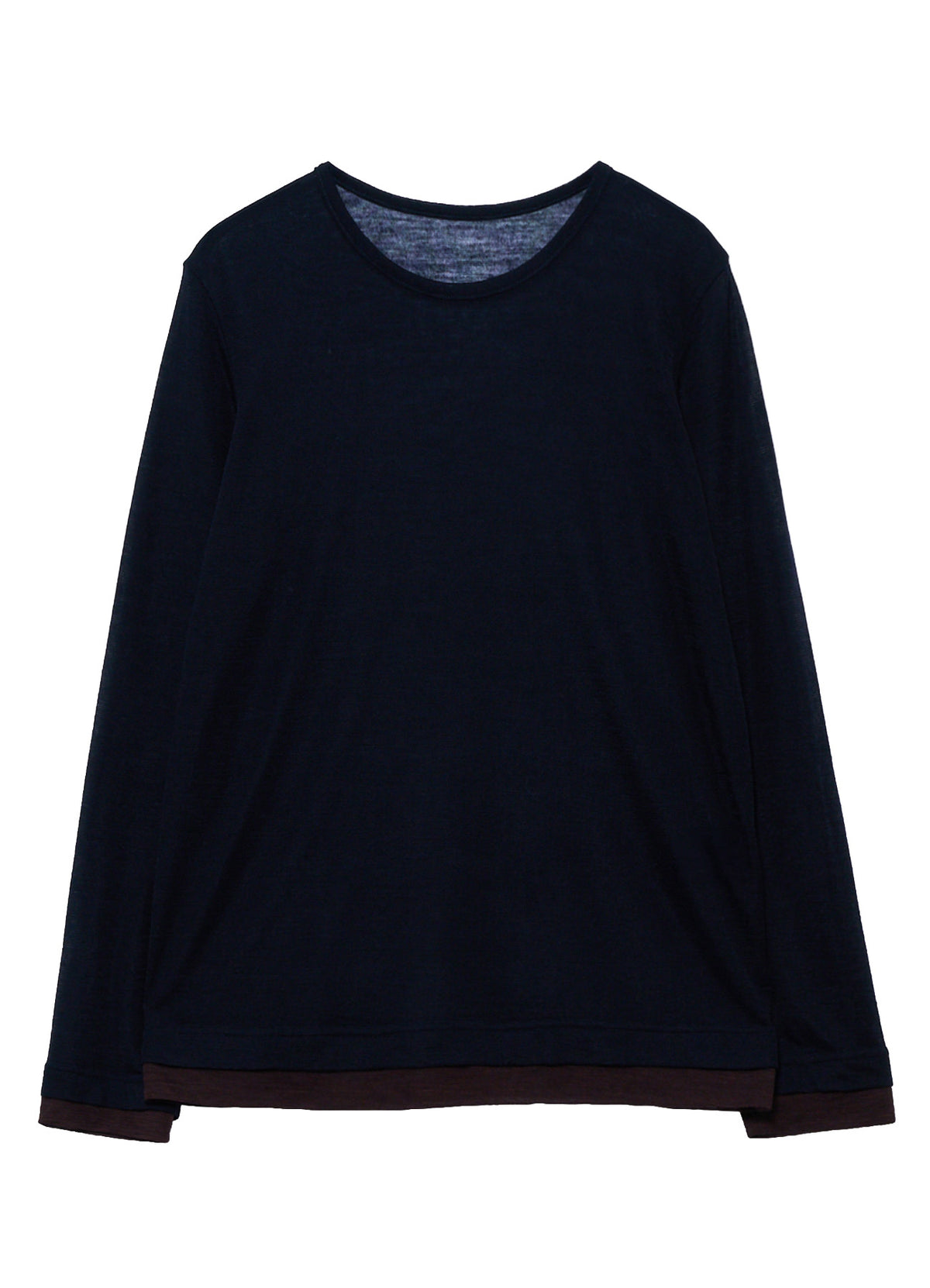GAUZE RIB ROUND NECK T-SHIRT