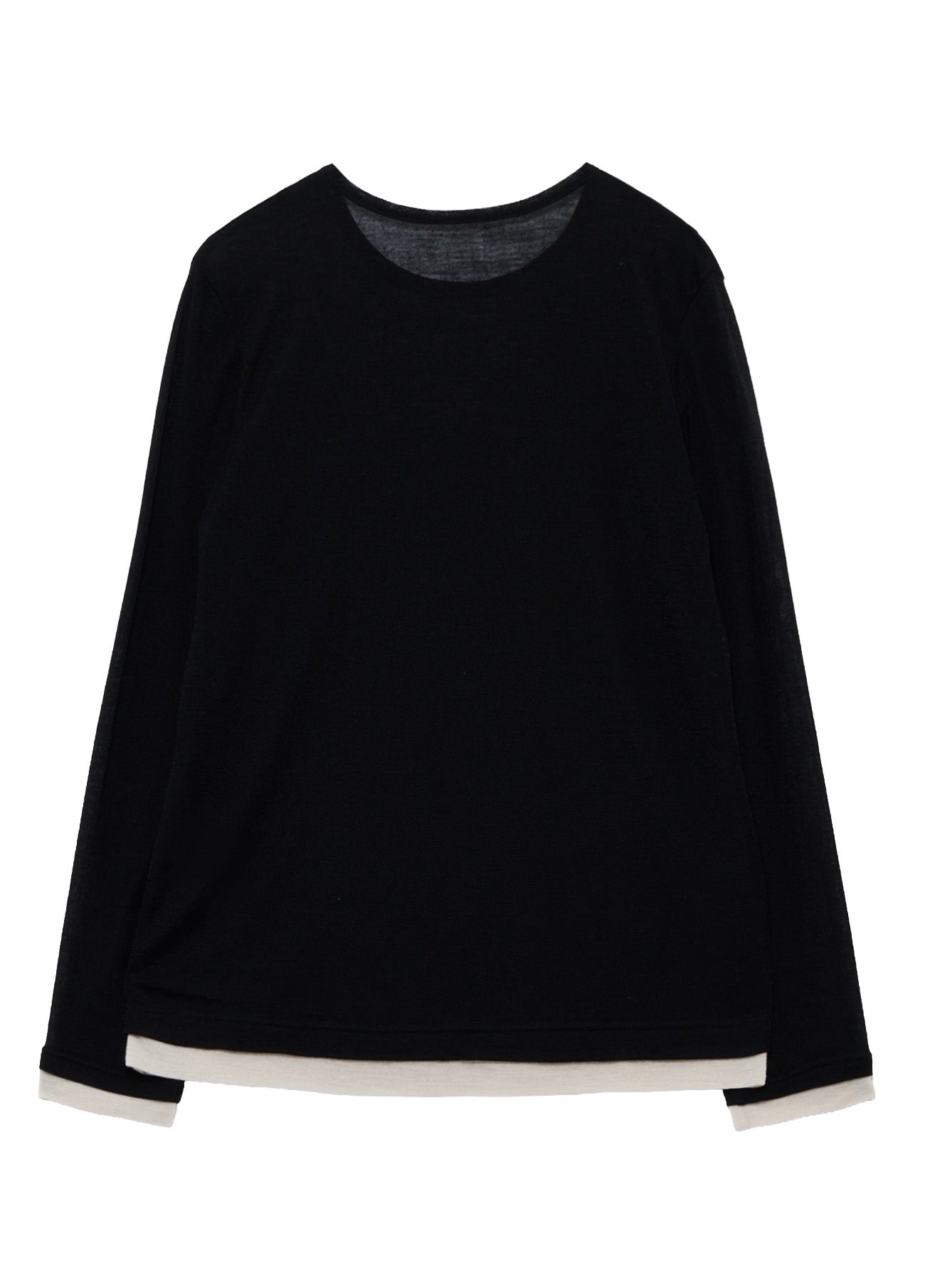 GAUZE RIB ROUND NECK T-SHIRT