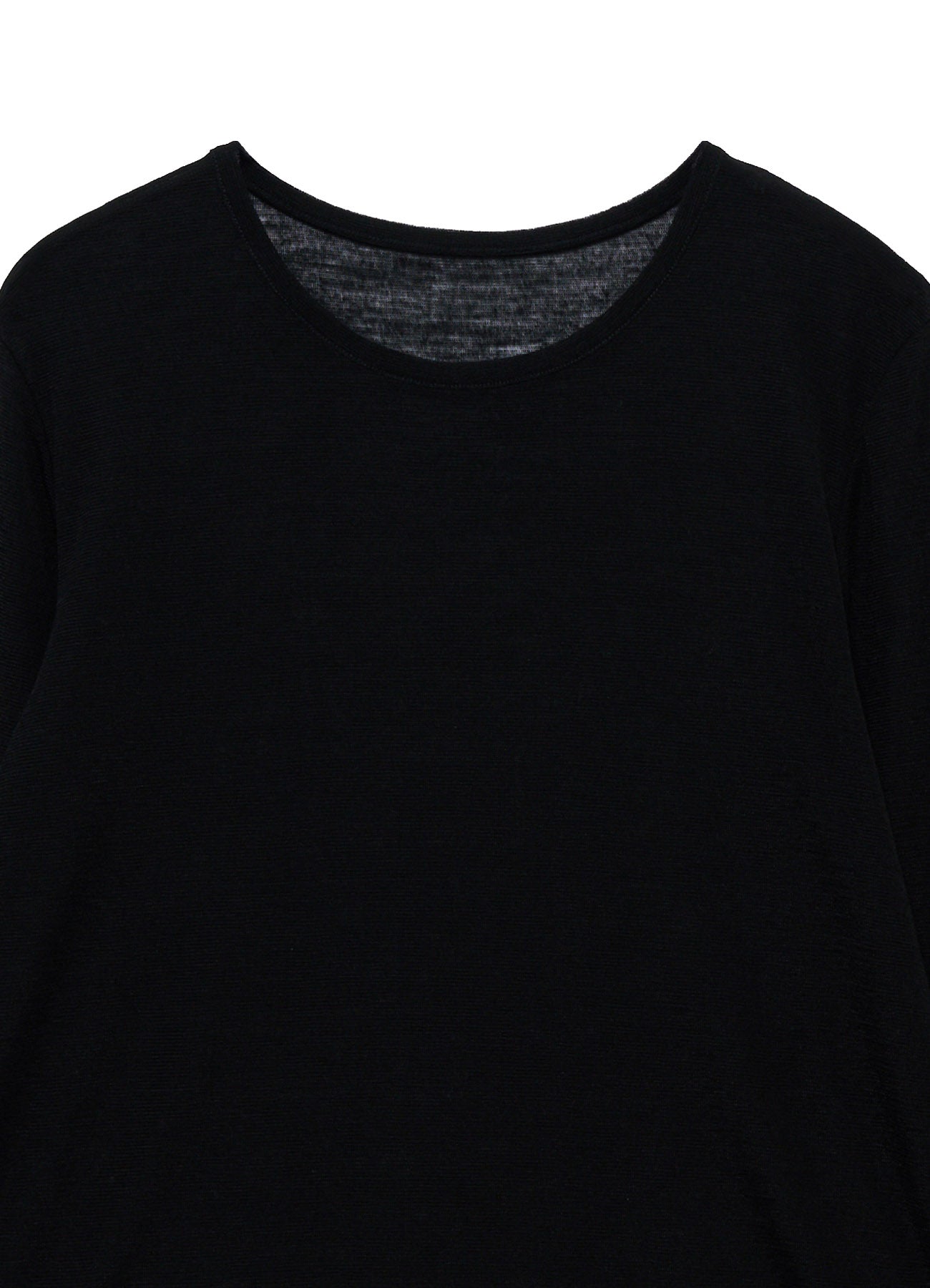 GAUZE RIB ROUND NECK T-SHIRT