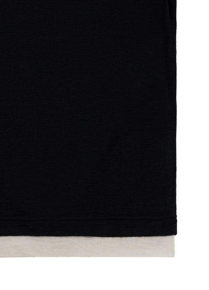 GAUZE RIB ROUND NECK T-SHIRT