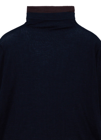 GAUZE RIB HIGH NECK T-SHIRT