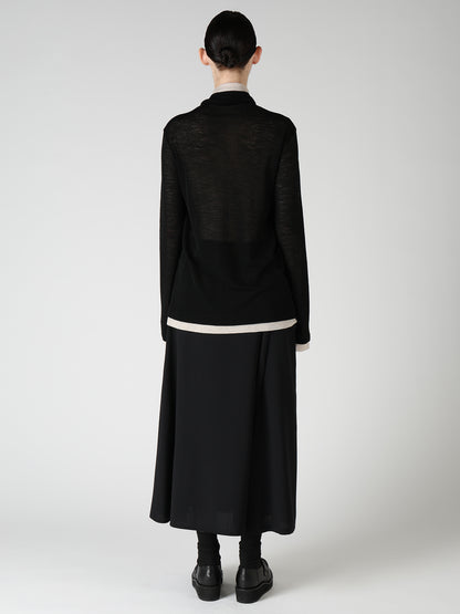 GAUZE RIB HIGH NECK T-SHIRT