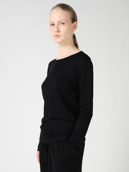 COTTON INTERLOCK LONG SLEEVE T-SHIRT