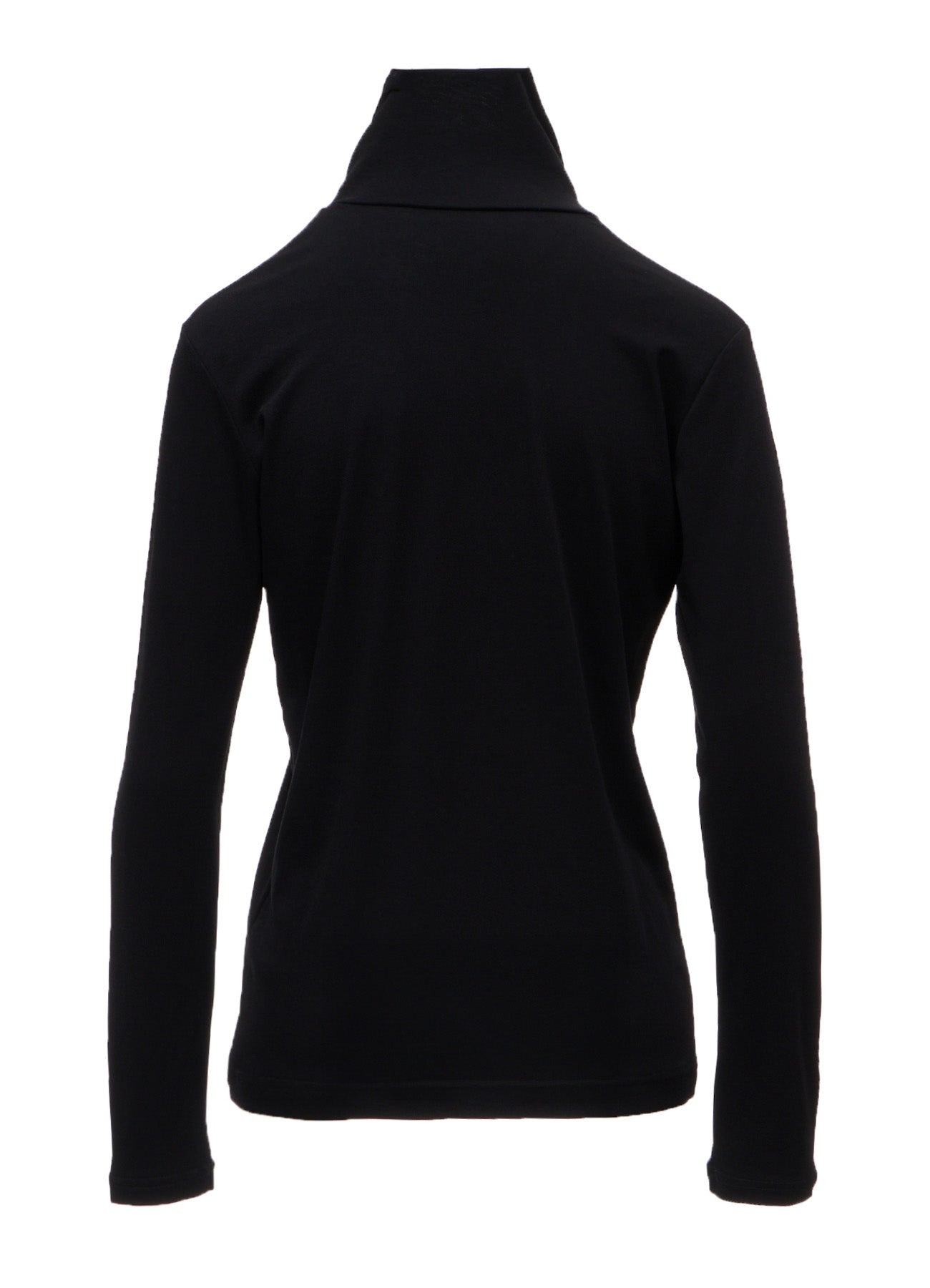 COTTON INTERLOCK HIGH NECK LONG SLEEVE T-SHIRT