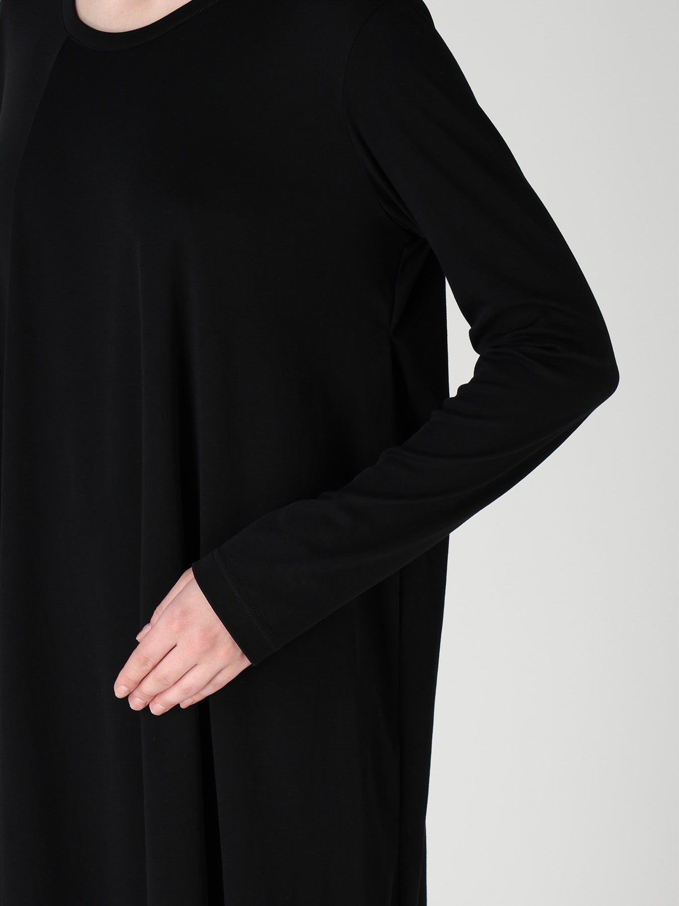 COTTON INTERLOCK FLARE LONG SLEEVE T-SHIRT