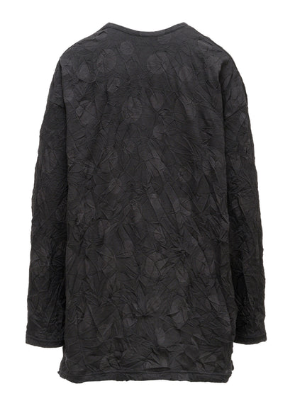 RANDOM DOT JACQUARD BIG LONG SLEEVE T-SHIRT