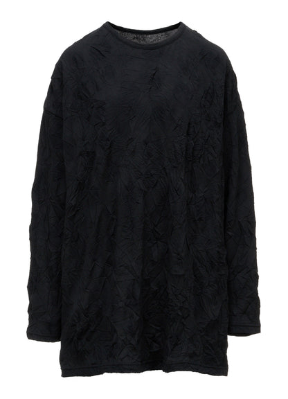 RANDOM DOT JACQUARD BIG LONG SLEEVE T-SHIRT