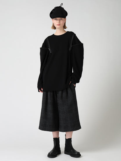 FRENCH TERRY SHOULDER ZIP PULLOVER