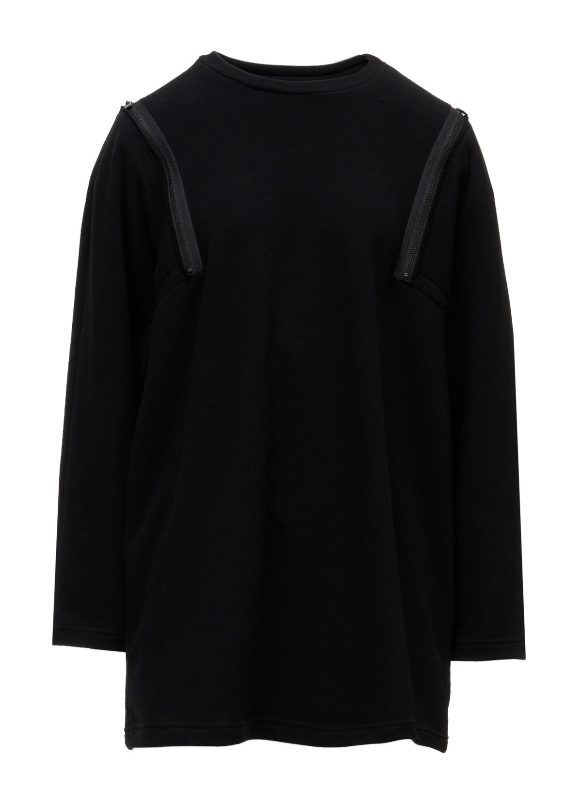 FRENCH TERRY SHOULDER ZIP PULLOVER