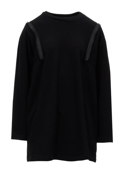 FRENCH TERRY SHOULDER ZIP PULLOVER