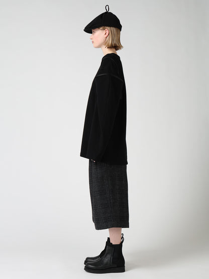 FRENCH TERRY SHOULDER ZIP PULLOVER