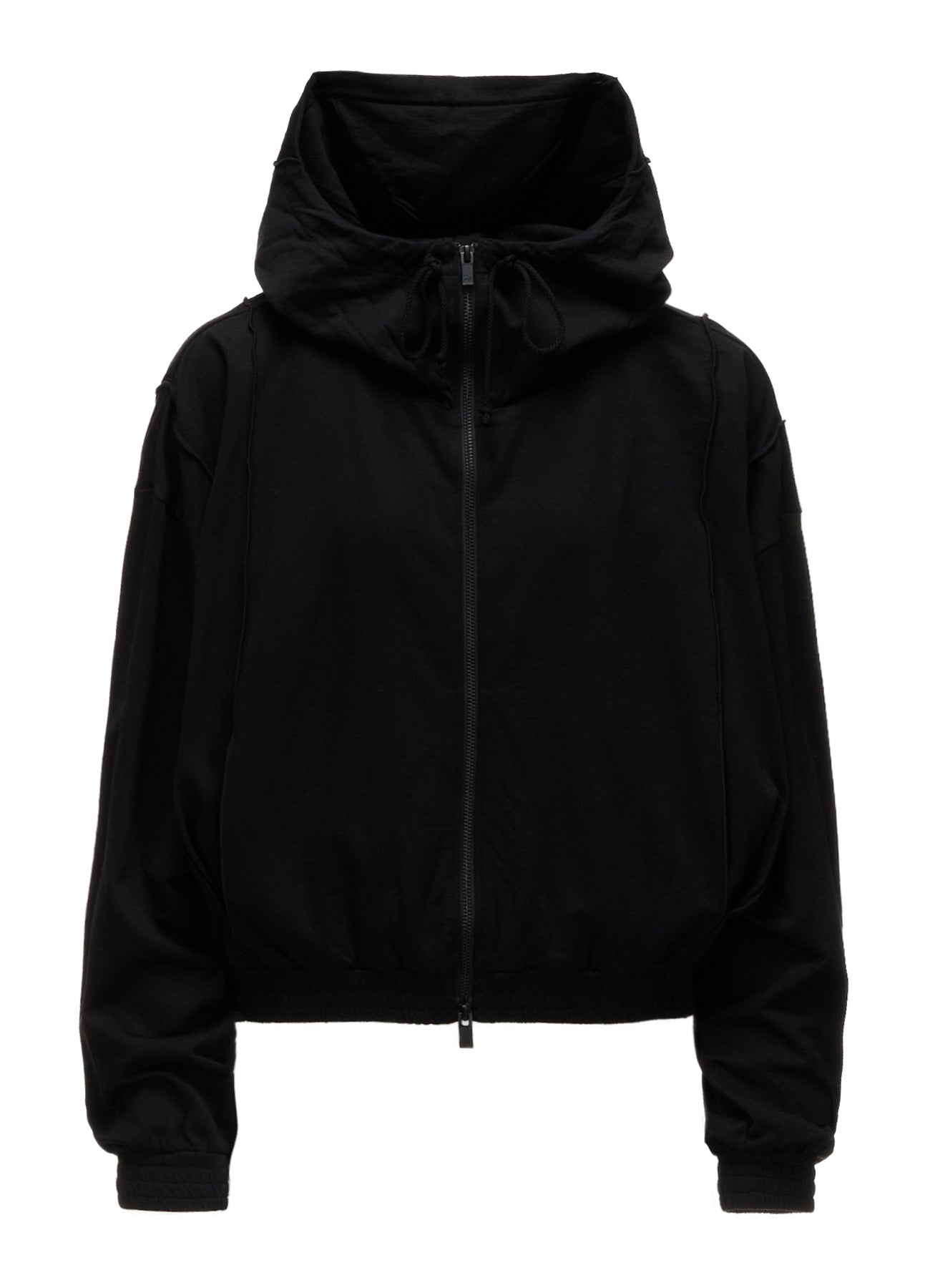 FRENCH TERRY PANEL SHORT HOODIE